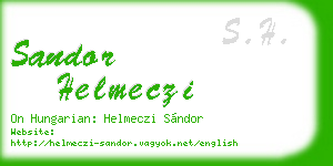 sandor helmeczi business card